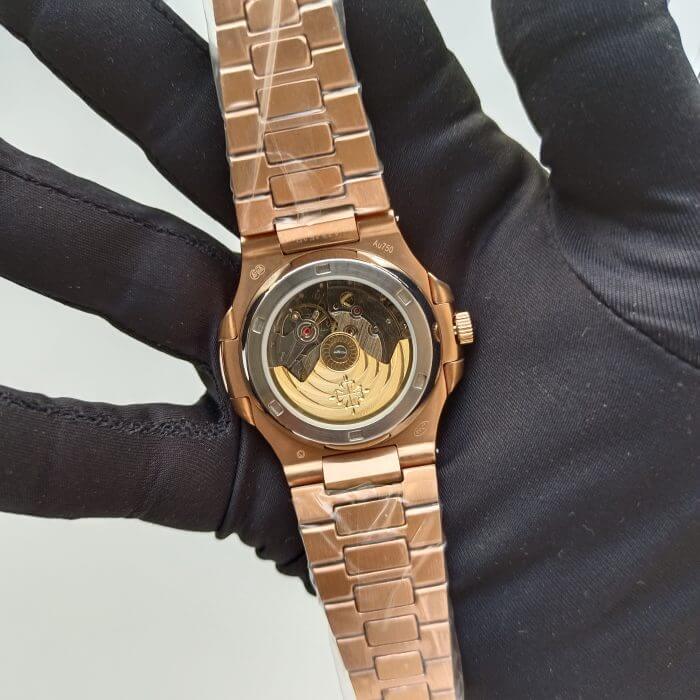 Patek Nautilus Rose Gold Yellow Dial Automatic Men's Watch - Image 6