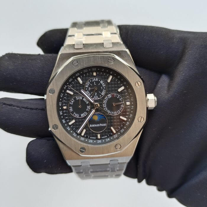 Audemars Piguet Royal Oak Black Dial 41MM Perpetual Calendar Watch - Image 2