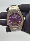 Audemars Piguet Purple Watch | Extra slim 41MM Dial | Royal Oak Tourbillon stainless steel - Image 2