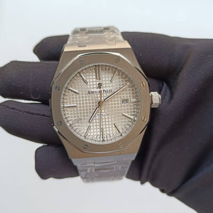 Audemars Piguet Royal Oak Selfwinding Sliver Grey Dial Stainless Steel Men's Watch - Image 2
