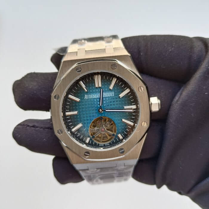 Audemars piguet Royal Oak Tourbillon Selfwinding 41MM Blue Dial Watch - Image 2