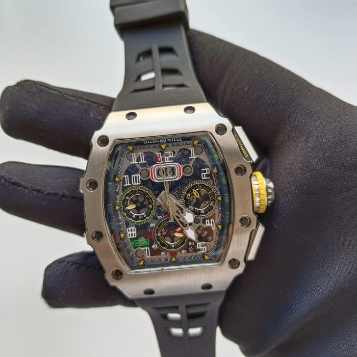 Richard Mille RM11-03 Men Transparent Full Black Dial Rubber Band Men’s Watch - Image 2