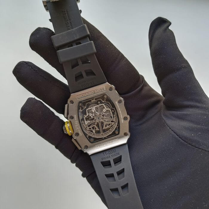 Richard Mille RM11-03 Men Transparent Full Black Dial Rubber Band Men’s Watch - Image 6