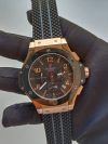 Hublot Big Bang Rose Gold Chronograph with Black Rubber and Black Dial Wrist Men's Watch - Image 2