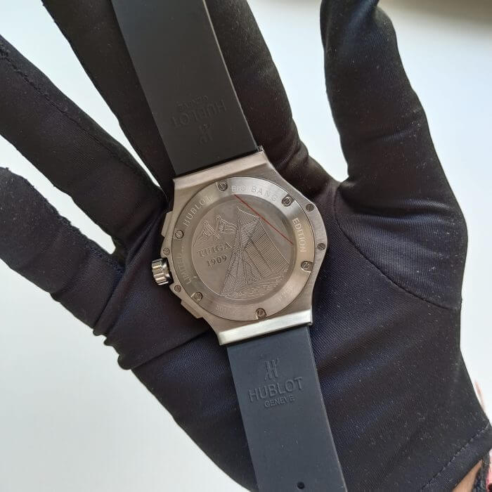 Hublot Chronograph Big Bang Black Rubber & Dial Stainless Steel Men's Watch - Image 6