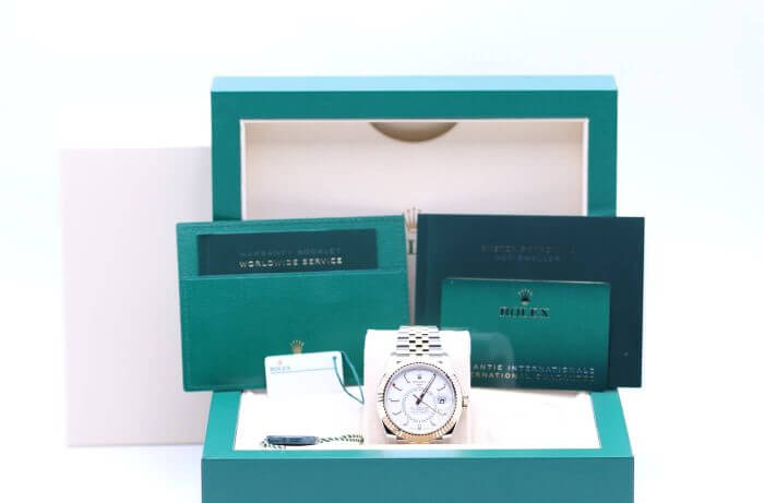 Sky Dweller jubilee Rolex White Dial 42MM Yellow Gold Bezel Two Tone Men's Watch 326933 - Image 8