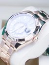 Rolex Sky Dweller Rose Gold 42MM Dark Rhodium Index Dial Fluted Bezel Oyster Bracelet 326935 - Image 8