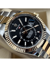 Rolex Sky Dweller Two Tone Black Dial Yellow Gold Bezel Oyster Men's Watch 326933 - Image 3