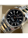 Rolex Sky Dweller Two Tone Black Dial Yellow Gold Bezel Oyster Men's Watch 326933 - Image 4