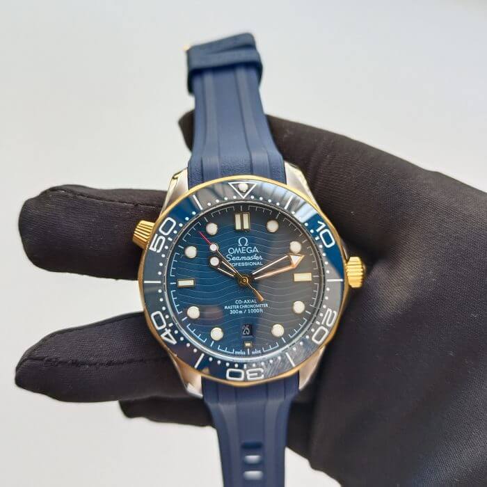 Omega Seamaster Blue Gold 300m Co-Axial Master Chronometer Automatic Men's Watch