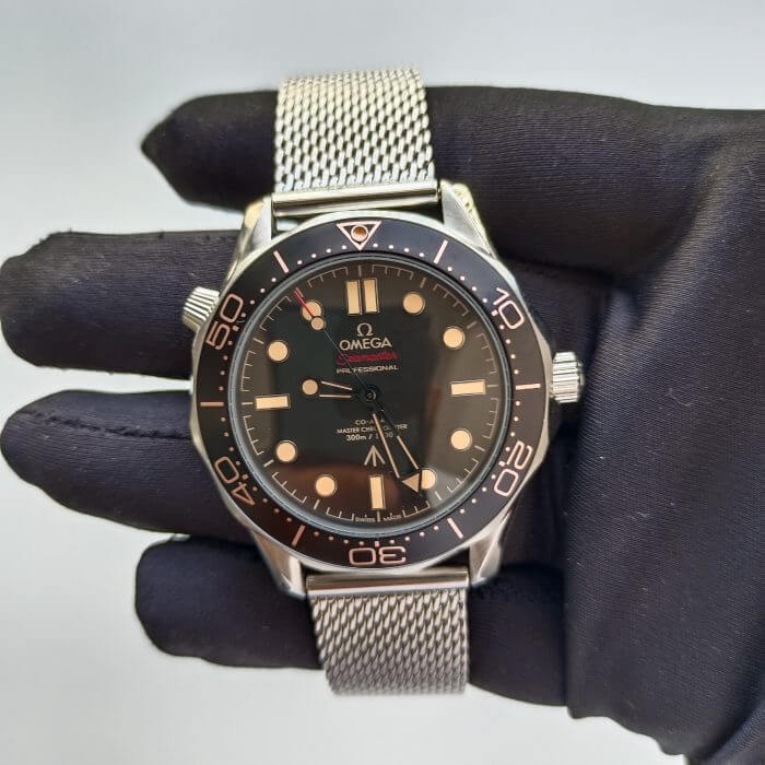 Omega Seamaster Diver 300m Black Bond 007 Mesh Band 42mm Man’s Wrist Watch