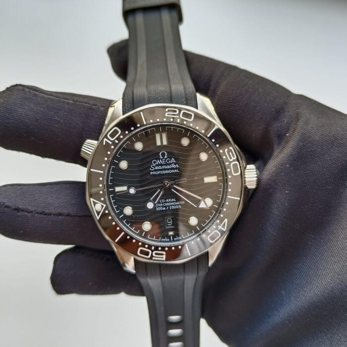Omega Seamaster Ceramic Black Dial Diver 300m On Rubber Strap Automatic Men’s Watch