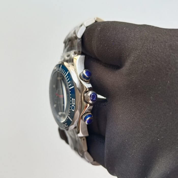 Omega Seamaster Chronograph Diver 300m Co‑Axial Chronometer 41.5mm Blue Dial Bracelet Watch - Image 5