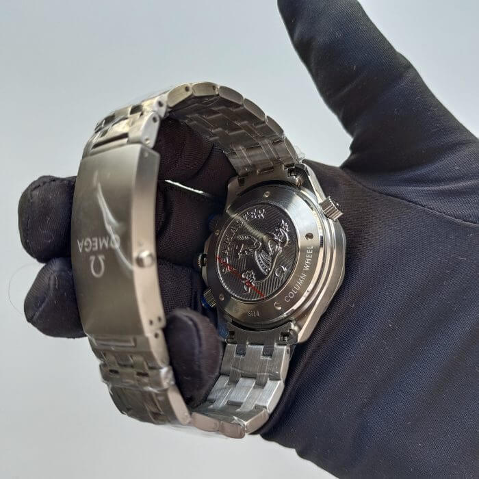 Omega Seamaster Chronograph Diver 300m Co‑Axial Chronometer 41.5mm Blue Dial Bracelet Watch - Image 7