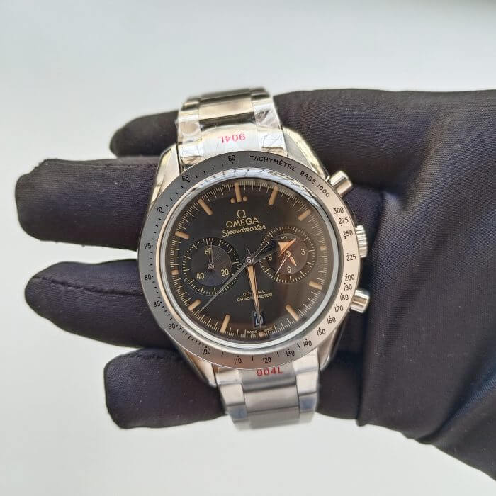 Omega Speedmaster Chronograph ’57 Co-Axial Master Chronometer 40.5mm Silver Bezel Black Dial Men’s Wrist Watch - Image 3