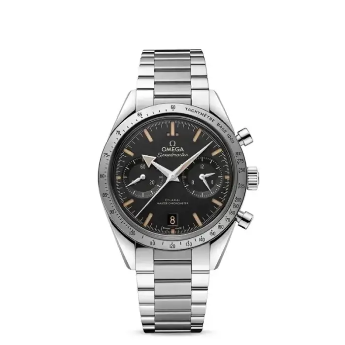 Omega Speedmaster Chronograph ’57 Co-Axial Master Chronometer 40.5mm Silver Bezel Black Dial Men’s Wrist Watch
