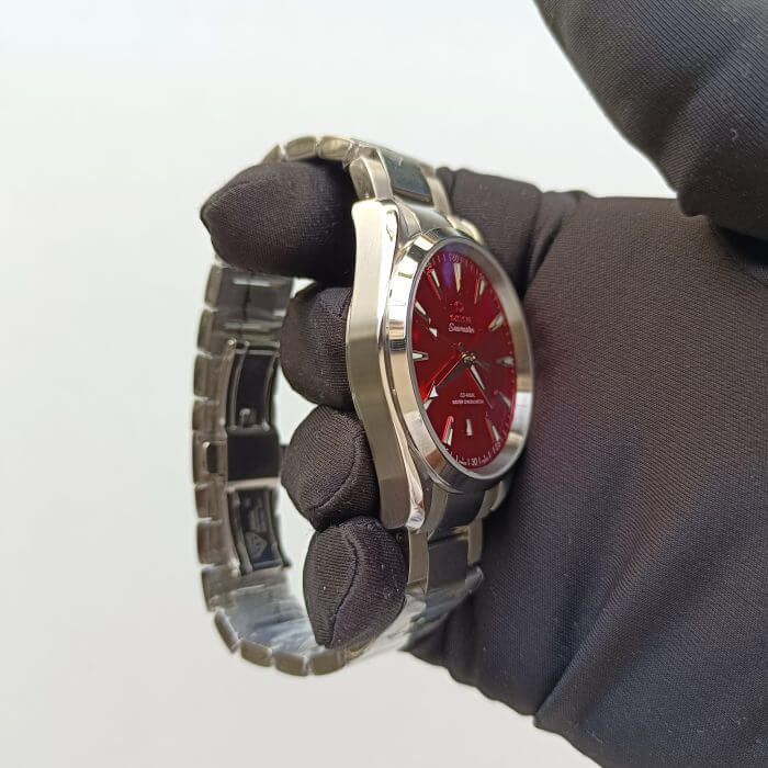 Omega Aqua Terra 38MM Seamaster 150m Co-Axial Master Chronometer  Red Dial Men’s Wrist Watch - Image 6