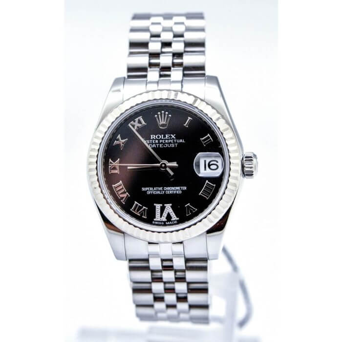 Rolex Datejust Lady 31 Black Dial Jubilee Bracelet Replica Watch