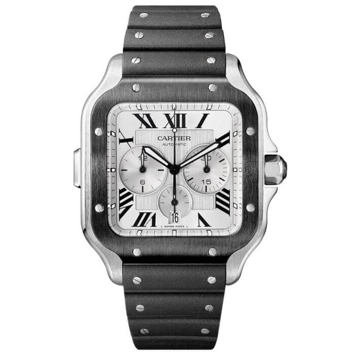 Cartier Santos XL Chronograph Silver Dial Men’s Watch WSSA0017