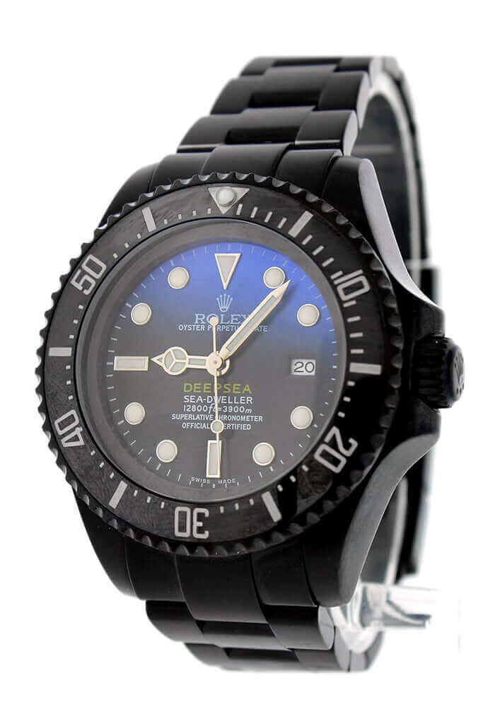 Rolex Sea Dweller Deepsea Blue and Black Dial Stainless Steel Black Boc Coating Oyster Automatic Men’s Watch 116660 - Image 7