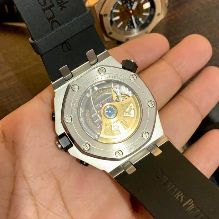 Audemars Piguet Royal Oak Chronograph Rose Gold Offshore Diver 42mm White Dial Men's Watch - Image 4