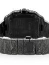 Iced Out Cartier SANTOS 100XL FULL ICED BLACK MOISSANITE DIAMONDS ROMAN DIAL 40MM WATCH - Image 3