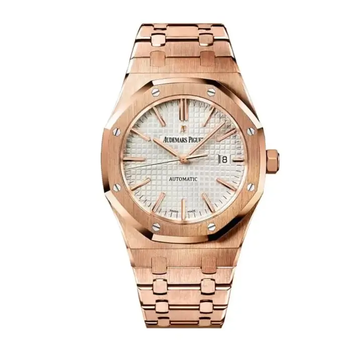 AP 41MM Rose Gold | Royal Oak Automatic Silver Dial | Men’s Watch 15400OROO1220OR02