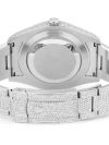 ROLEX DATEJUST ICED OUT 41MM SILVER BLACK DIAL AUTOMATIC STAINLESS STEEL WATCH FULL MOISSANITE 16.00CT - Image 3