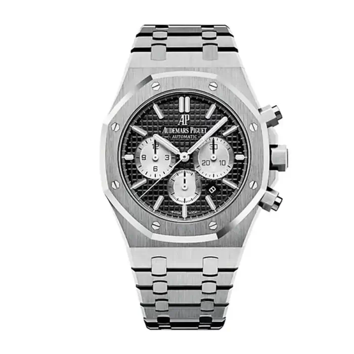Audemar Piguet Royal Oak Black Dial Chronograph 41MM Stainless Steel Watch 26320ST
