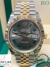 Rolex Datejust 41 Slate Dial Jubilee Roman Numerals Replica Watch - Image 5