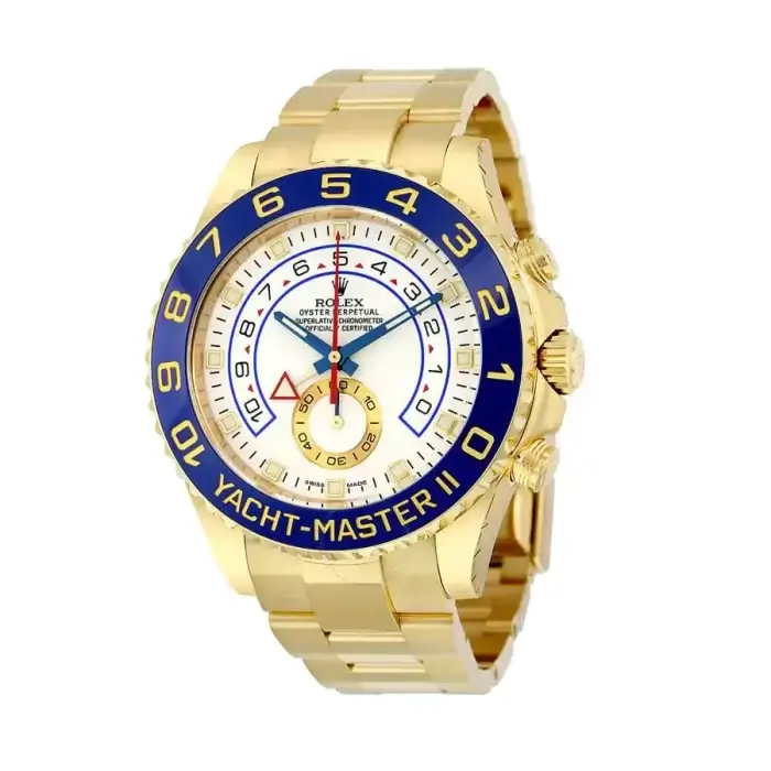 Rolex Yacht Master II Gold 18k Yellow 116688 Men's 44mm White Ceramic Bezel - Image 2