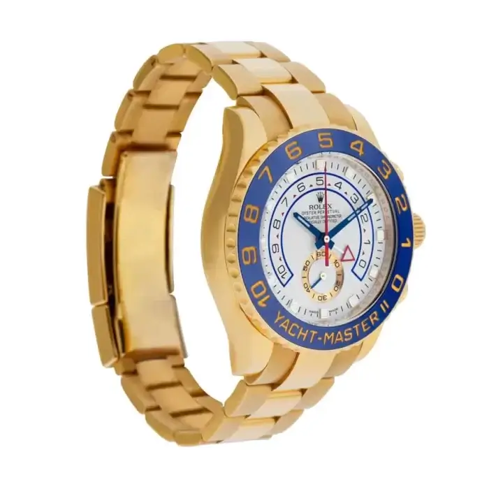 Rolex Yacht Master II Gold 18k Yellow 116688 Men's 44mm White Ceramic Bezel - Image 3