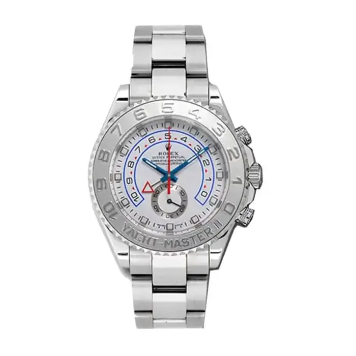 Rolex Yacht Master II White Gold 18K With White Dial Stainless Steel Watch 116689