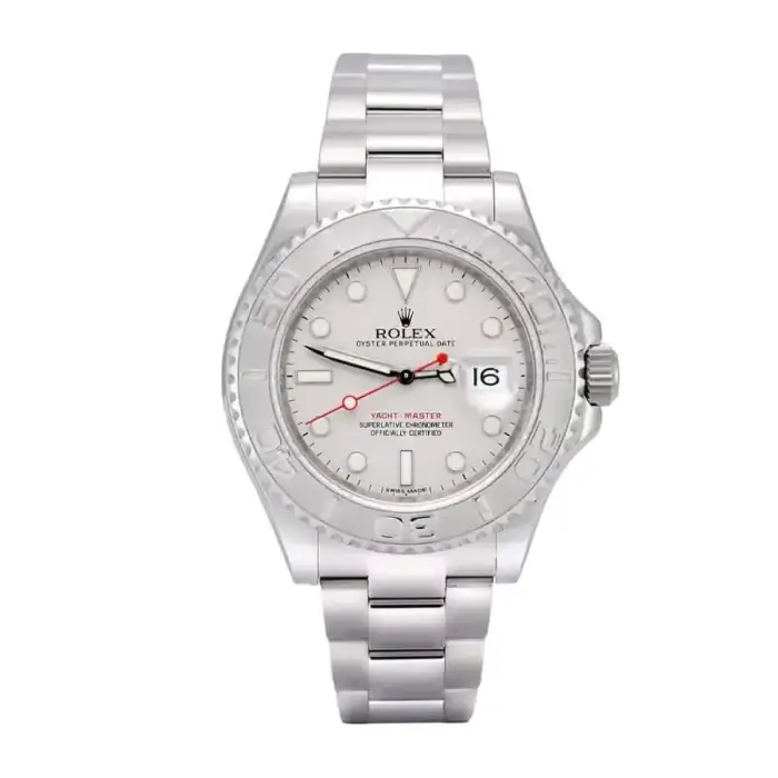 Rolex Yacht Master 40 Steel Platinum Dial Men's Automatic Watch