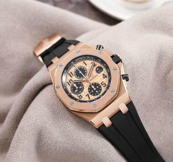 AP Royal Oak Offshore Rose Gold Chronograph 42MM Dial Watch 26470 - Image 2