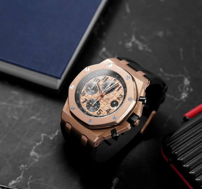 AP Royal Oak Offshore Rose Gold Chronograph 42MM Dial Watch 26470 - Image 3
