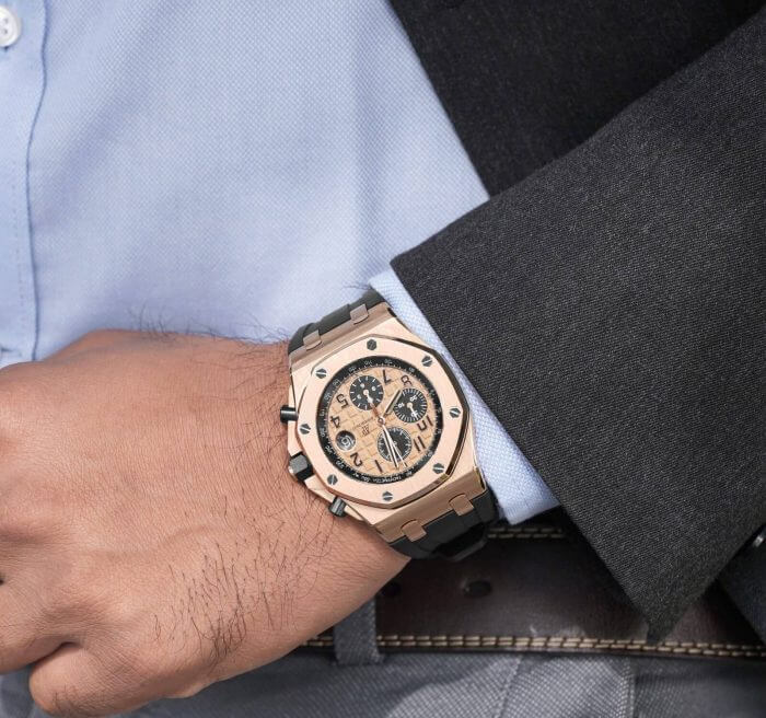 AP Royal Oak Offshore Rose Gold Chronograph 42MM Dial Watch 26470 - Image 4