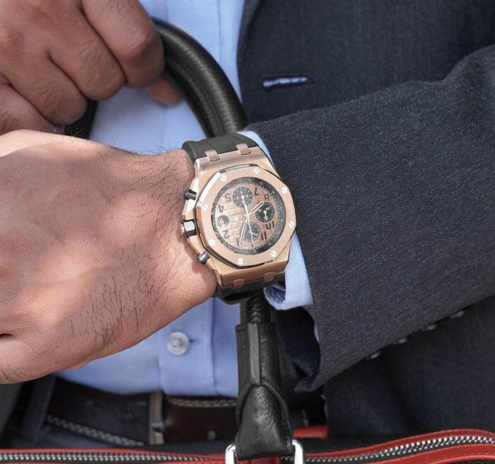 AP Royal Oak Offshore Rose Gold Chronograph 42MM Dial Watch 26470 - Image 5