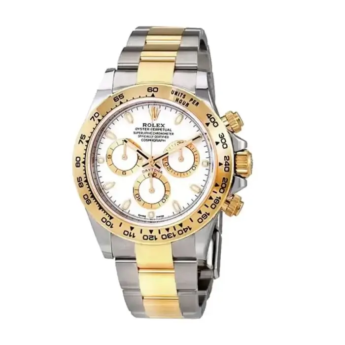 Rolex Daytona Gold White Dial 116503 Cosmograph Stainless Steel Men's Watch - Image 3