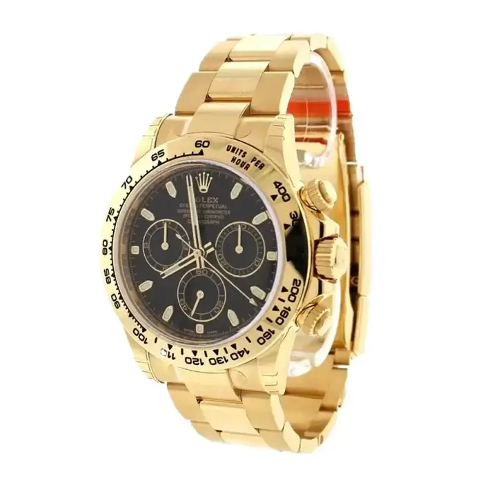 Rolex Cosmograph Daytona Gold 40 Yellow Gold Bezel Oyster Bracelet Black Index Dial 116508 - Image 2