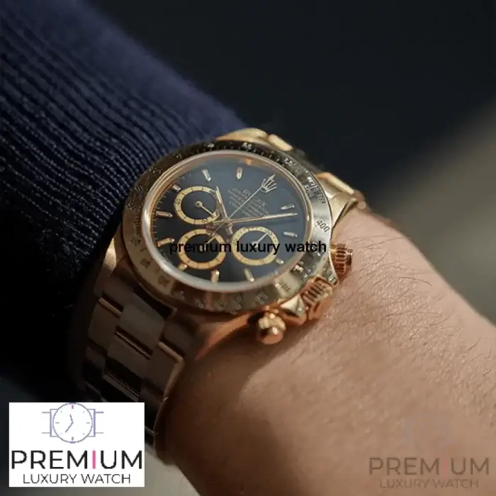 Rolex Cosmograph Daytona Gold 40 Yellow Gold Bezel Oyster Bracelet Black Index Dial 116508 - Image 4