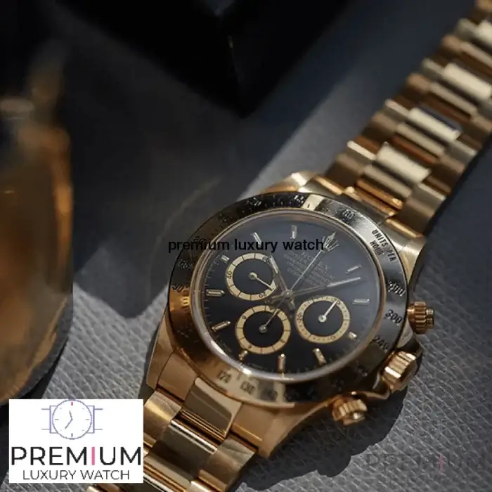 Rolex Cosmograph Daytona Gold 40 Yellow Gold Bezel Oyster Bracelet Black Index Dial 116508 - Image 5