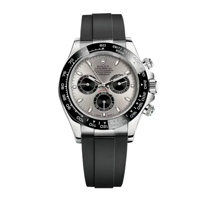 Rolex Daytona White Gold 116519LN 40MM Black Rubber Belt Watch