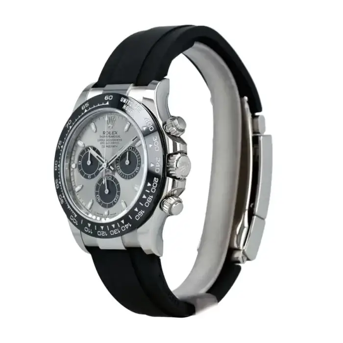 Rolex Daytona White Gold 116519LN 40MM Black Rubber Belt Watch - Image 2