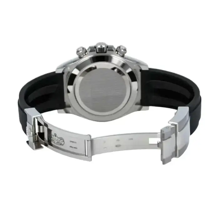 Rolex Daytona White Gold 116519LN 40MM Black Rubber Belt Watch - Image 4