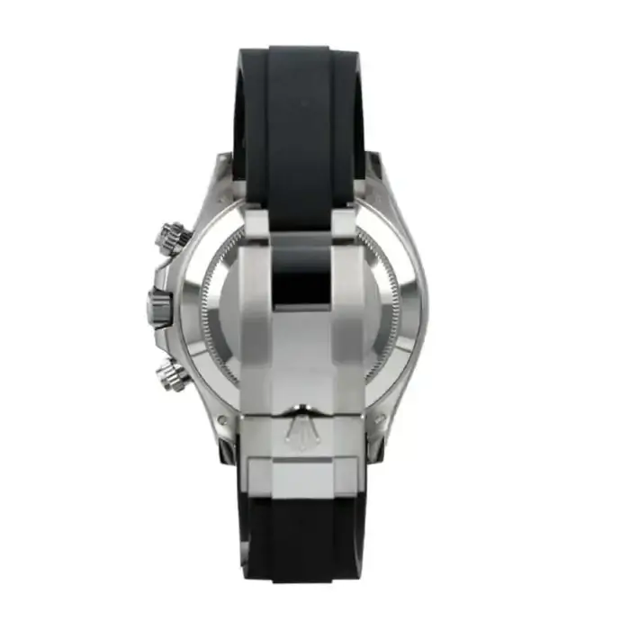 Rolex Daytona White Gold 116519LN 40MM Black Rubber Belt Watch - Image 5