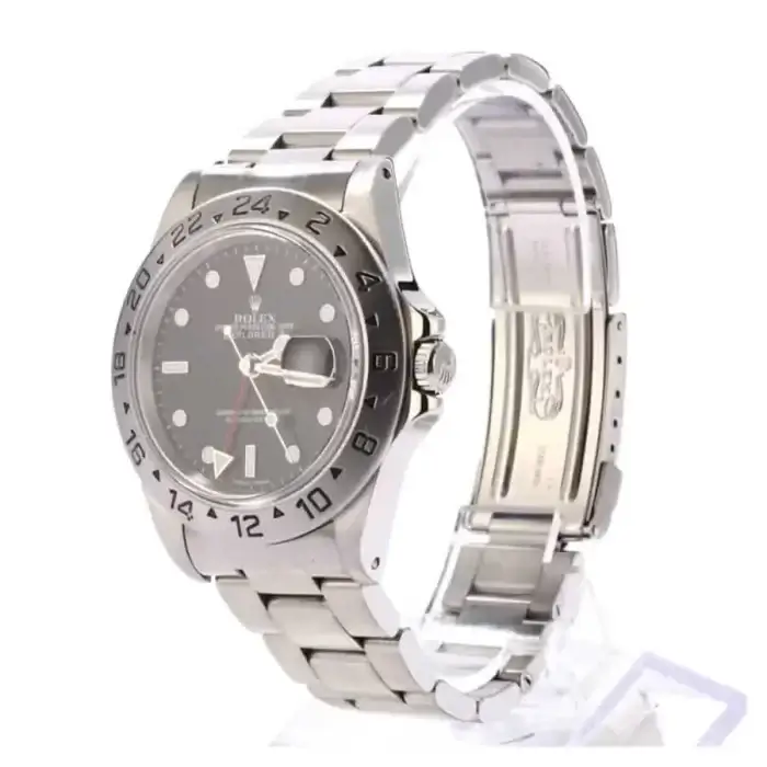 Rolex Explorer II 16570 Black Dial Men’s 42mm Date Stainless Steel Wrist Watch - Image 3