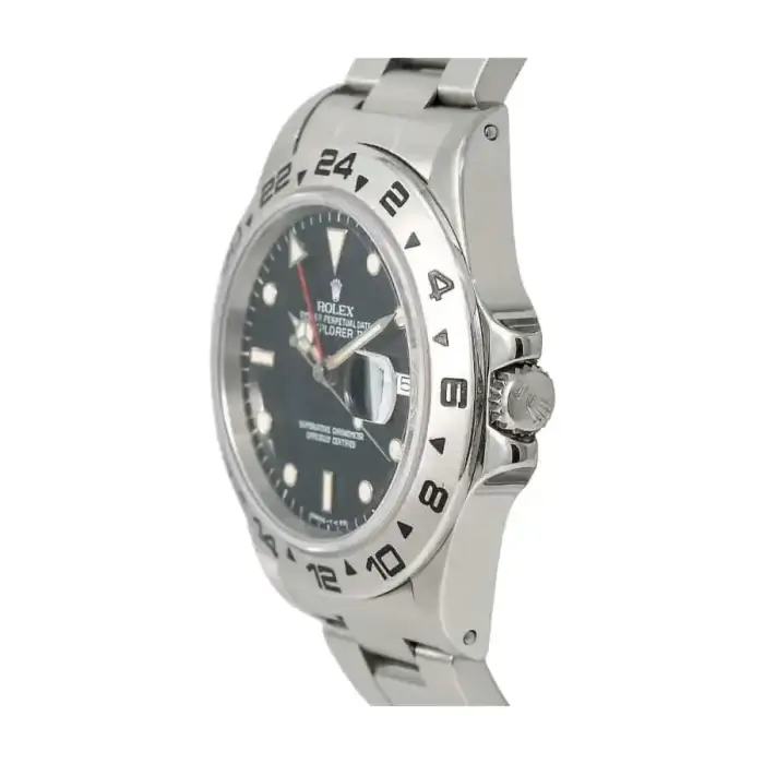 Rolex Explorer II 16570 Black Dial Men’s 42mm Date Stainless Steel Wrist Watch - Image 4
