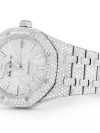 MOISSANITE AP WATCH | ROYAL OAK 41MM STAINLESS STEEL | FULL ICED OUT SILVER - Image 2