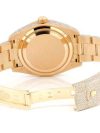 ROLEX WATCH WITH DIAMONDS SKY-DWELLER 42MM YELLOW AUTOMATIC STAINLESS STEEL FULL ICED MOISSANITE 26.00CT - Image 4